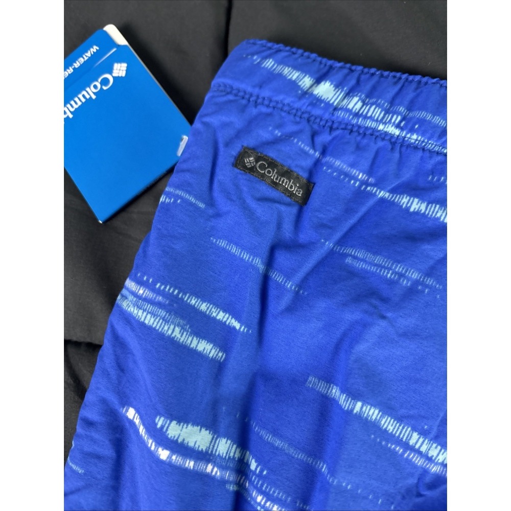 Columbia Flatwater Run Swim Shorts XL Blue Print 8inch Inseam Belt - Picture 5 of 10